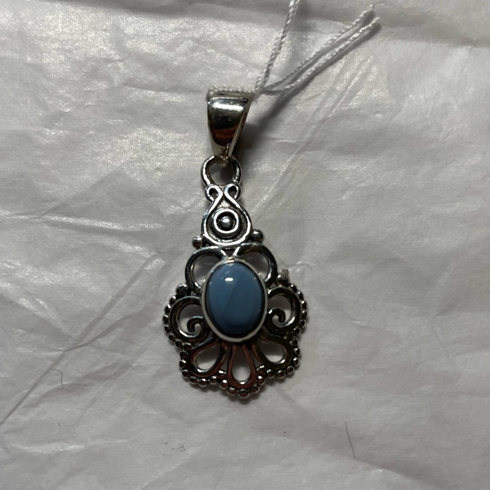 Blue opal pendant
